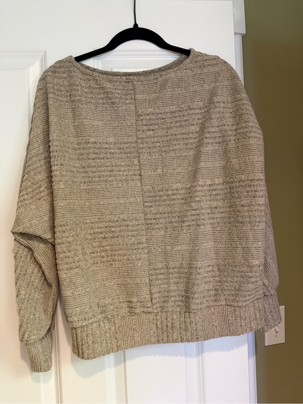 Beige Women's Textured Knit Sweater - Picture 2 of 3